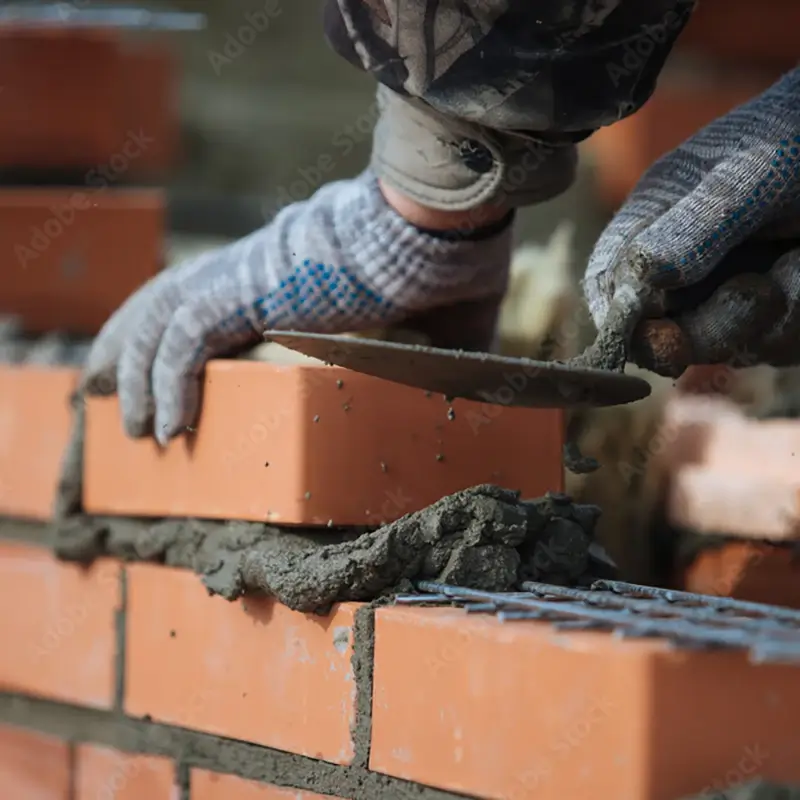 Laying bricks