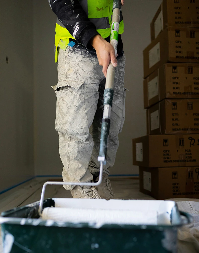 Person with paint roller